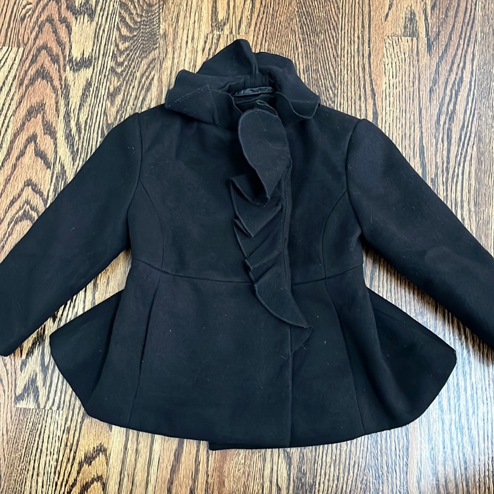 Ruffle Peacoat